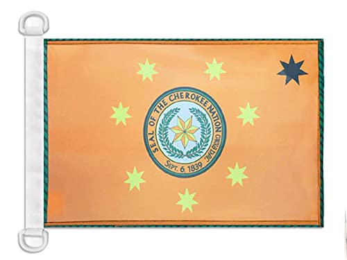 AZ FLAG Cherokee Indians Nautical Flag 18'' x 12'', Native American tribe flags 30 x 45 cm, Banner 12x18 in for boat — image 1