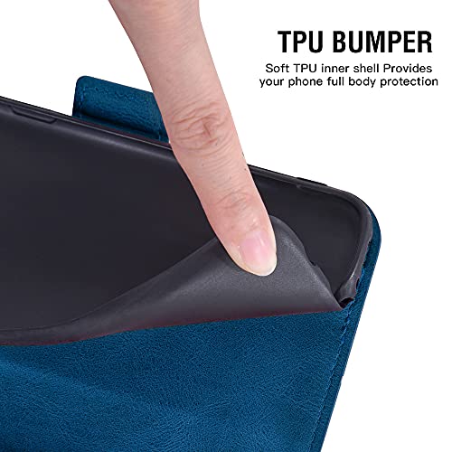 Asuwish Compatible With Asus Rog Phone 5/5 Pro/5S/5S Pro/5 Ultimate Wallet Case And Tempered Glass Screen Protector Flip Card Holder Cell Accessories Phone Cover For Rog Phone5 Phone5S Women Men Blue #TOP6