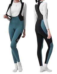 INBIKE Culotte Ciclismo MTB Largo para Mujer, Tira...: 【Thermo&Abrepirable】:El tejido del cuerpo está hecho de tejido polar de invierno con buena elasticidad, fuerte compatibilidad con el calor, más cómodo de llevar; tejido de malla jacquard transpirable en la espalda, absorbe la humedad y de secado rápi...