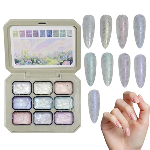 Paleta de laca de gel Pat, diseño degradado de gel para técnica de lunares | Accesorio de manicura adhesivo para esmalte sólido adecuado para uso diario, vacaciones, bodas, viajes, salón y hogar