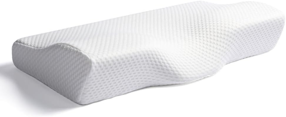 Travesseiro Cervical Ortopédico Viscoelástico – Suporte Ergonômico para Coluna e Pescoço – Espuma NASA – Alívio de Dores