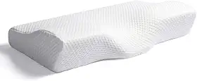 Travesseiro Cervical Ortopédico Viscoelástico – Suporte Ergonômico para Coluna e Pescoço – Espuma NASA – Alívio de Dores
