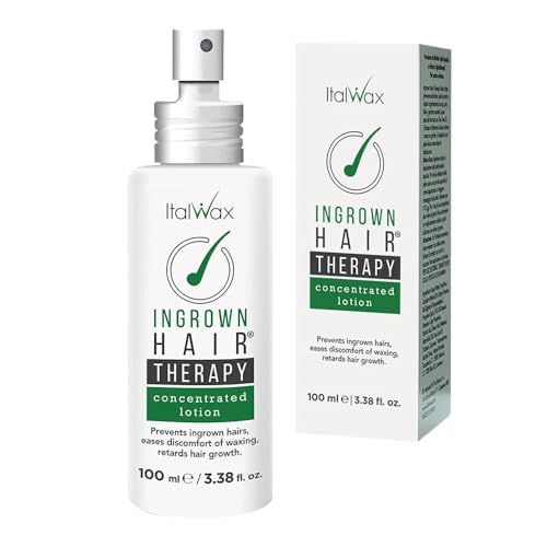 Italwax Spray Loción Tratamiento del vello enquistado - 100 ml - Previene la aparición del vello enquistado después de la depilación de grandes áreas como piernas, brazos, pecho y espalda