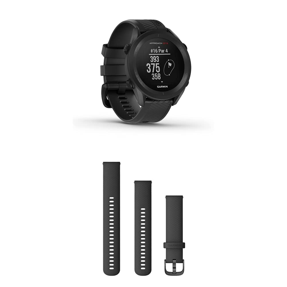 Garmin Approach S12 GPS-Golfuhr + Schnellwechselarmband 20 mm Schwarz