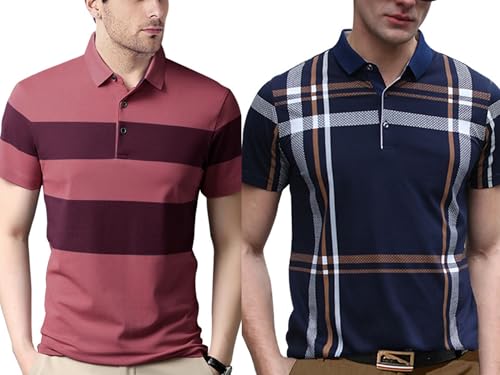 Image of Noble Monk Men's Polycotton Regular Fit Polo T-Shirt Half Sleeves |Polo Collar | Casual T-Shirt
