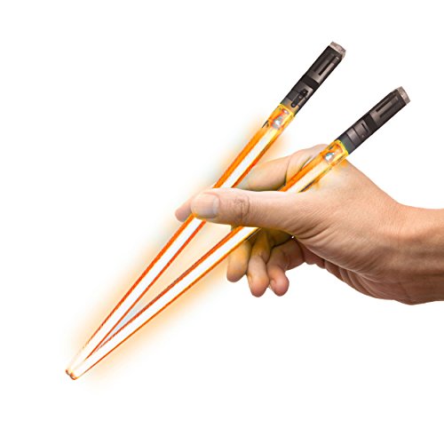 Image of Chop Sabers Light Up Lightsaber Chopsticks, 1 Pair, Orange