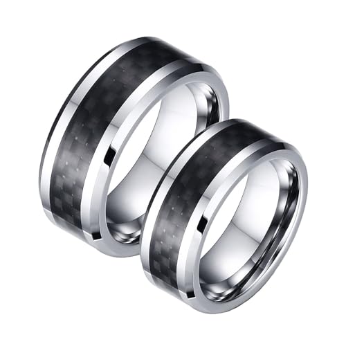 Bague tungstène ronde poli 8mm Daesar finis les bijoux rayés et déformés