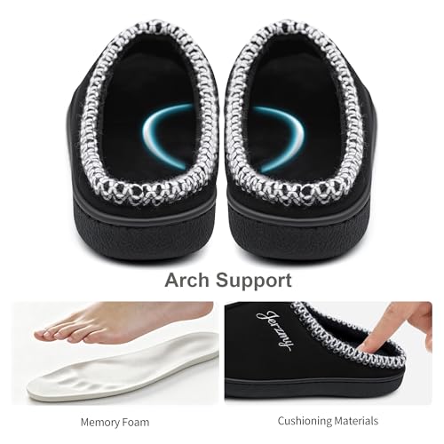 Image of Jerzmy Women's Slip on Open Toe House Slippers with Arch Support | Breathable Memory Foam Insole | Non Slip TPR Outsole | Indoor Outdoor Slides | Summer Travel Beach Easy On Off