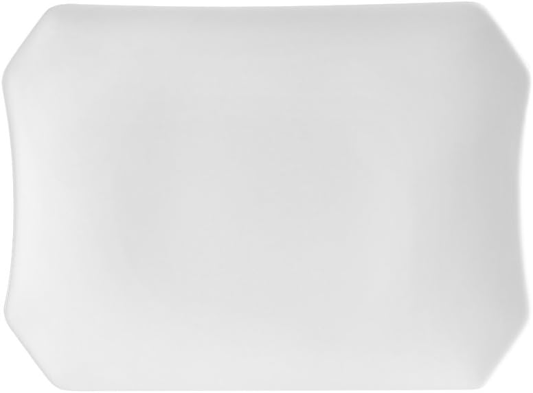 CAC China RCN-H33 Clinton Rolled Edge 6-3/4 by 5-1/4 by 1-1/8-Inch Porcelain Rectangular Platter, Super White, Box of 36