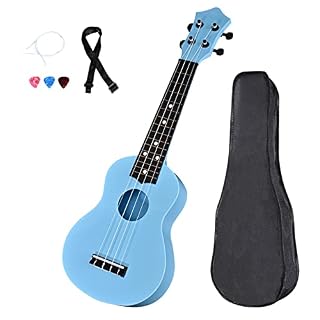 Kids Toy Ukulele 21 inch Plastic Ukelele,Musical Instrument, Ukulele Toy Gift for Children Beginners with Bag Picks Strings (Light blue) - Les Beatles, Paul McCartney, John Lennon, RIngo Starr, George Harrison