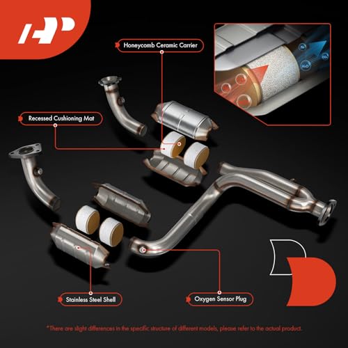 A-Premium Catalytic Converter Kit Direct-Fit Compatible with 1999-2006 Chevy, GMC & Cadillac Models - Silverado 1500 Avalanche Suburban Tahoe Sierra Yukon Escalade - 4.3L 4.8L 5.3L - EPA Compliant - Image 6