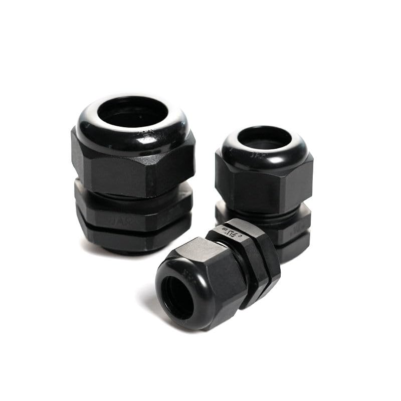 LEYDEN® PG Gland Imported Quality IP68 Waterproof PG Thread Nylon Polyamide PG Cable Gland Cable Connector for Industrial Panel Wiring Socket Connector (20, PG16)-image-24