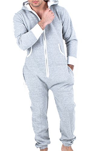 Juicy Trendz pour des Hommes Plaine Combinaison Une Pièce Tout en Un Jumpsuit, Gris, L Cover