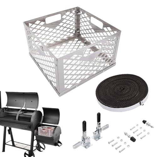 Kit de modificación de acero inoxidable con cesta de carbón para barbacoas y parrillas 2
