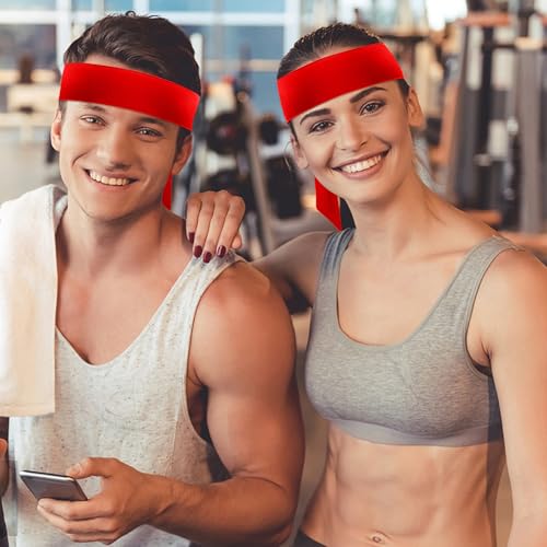 Image of ONUPGO 18Pcs Head Ties for Men Women, Adjustable Headbands Sports Sweatband Ninja Ties Head Band, Sweat Wicking Workout Headband for Sports, Running, Tennis, Yoga, Soccer, Karate