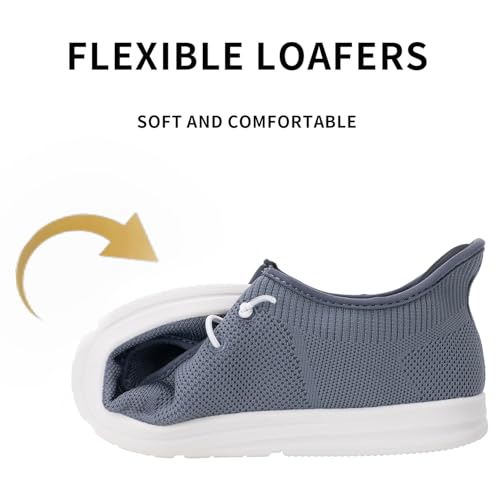 Men's Slip On Casual Shoes Arch Support Waking Loafers Non Slip Fashion Canvas Driving Boat Shoes Size 8-133