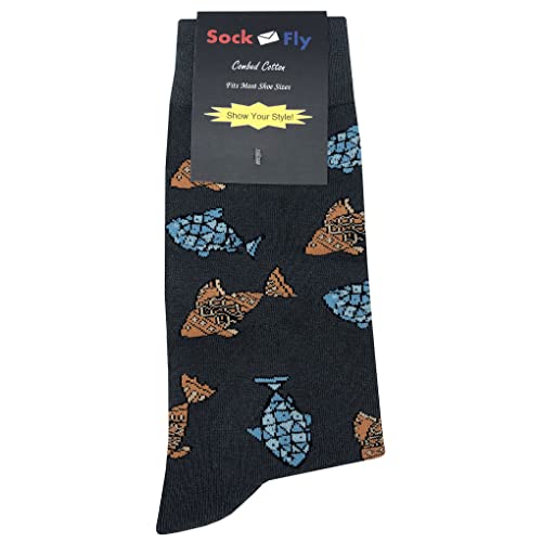 Fish Scale Dress Socks Funny Novelty Crazy Fun Design Men Size 8-12 Cotton Casual Crew Colorful Funky Fancy Socks Gift for Men4