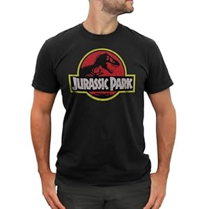 Jurassic Park Mens Jurassic Park Men’s Classic Movie Logo T-Shirt