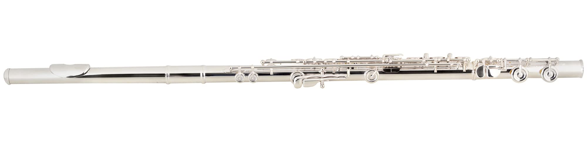 Flauto Traverso Lechgold FL-19/4, Flauto traverso in 3 pezzi, Piede in C | Completamente argentato, Bocchino: argento sterling 925, Testa: argento sterling 925, Corpo: nichelina, Chiavi chiuse