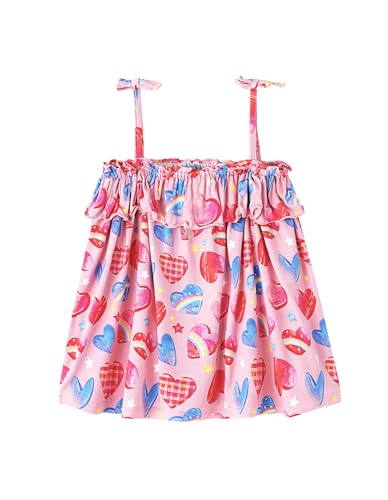 Image of Baby Girl Sleeveless T-Shirts Toddler Infant Girls Tank Top T-Shirt Viscose from Bamboo Summer Cool Tees 3Months-5T