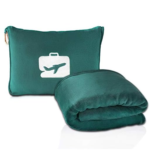 EverSnug Travel Blanket and Pillow - Premium Soft 2 in 1 Airplane Blanket with Soft Bag Pillowcase, Hand Luggage Belt and Backpack Clip (Teal)