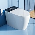 Loupusuo Smart Toilet, Tankless Bidet Toilet for Bathrooms, Toilets with Warm Water Sprayer & Dryer, Foot Sensor Operation, Heated Bidet Seat, Toilets with Fahrenheit LED Display (U06 MAX)