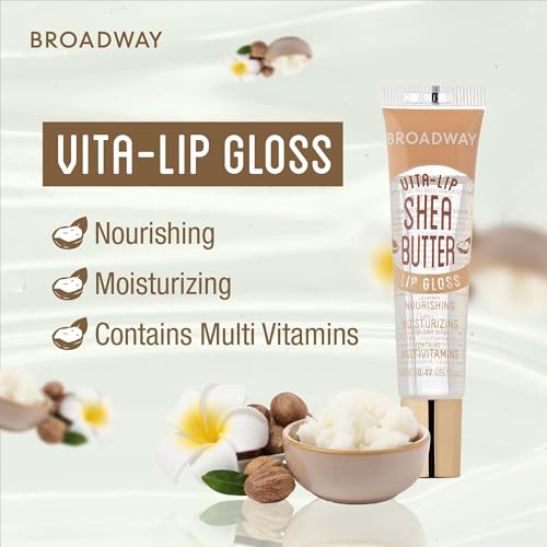 Ruby Kisses Broadway Vita-Lip Clear Lip Gloss (48 Pack), Ultra-Hydrating & Soothing Formula with Vitamins, High-Shine Non-Sticky Finish Lip Balm with Mint, Rosehip, Coconut, Mango, Argan, Honey, Shea