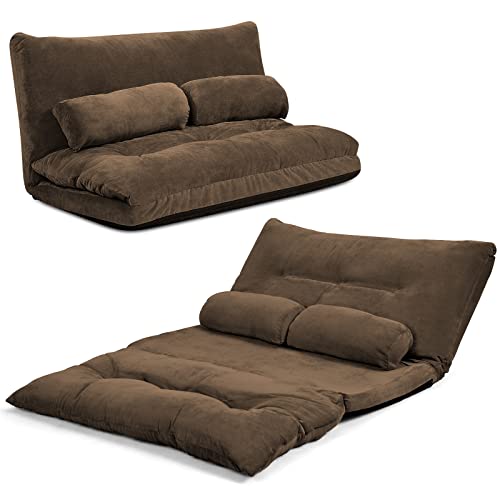 RELAX4LIFE Bodensofa Klappbar, Schlafsofa inkl. 2 Kissen, 3 in 1...