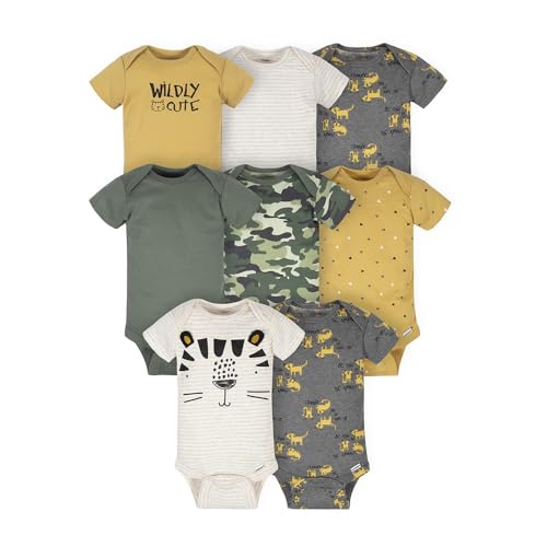 Image of Gerber unisex baby 8-pack Short Sleeve Onesies Bodysuits and Toddler T Shirt Set