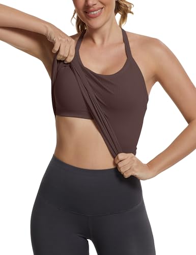 Image of MathCat Seamless Workout Tank Tops with Built in Bra,Racerback Athletic Tank Tops Ribbed Soft Yoga Shirts XS-XL