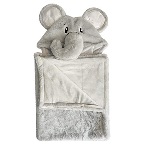 Image of HappyCare Tex SNOOGIE Boo Ultra-Soft Baby Faux Fur Hooded Towel