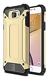 J5 Prime Case, Torryka Premium Anti-scratch Dual Layer Shockproof Dustproof Drop Resistance Armor Protective Case Cover for Samsung Galaxy J5 Prime / SM-G570 - Gold