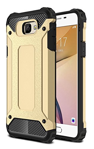 J5 Prime Case, Torryka Premium Anti-Scratch Dual Layer Shockproof Dustproof Drop Resistance Armor Protective Case Cover for Samsung Galaxy J5 Prime/SM-G570 - Gold