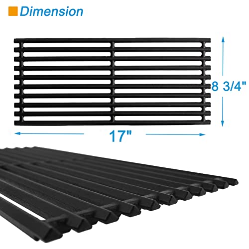 Bbqration 17 X 8 3/4 Grill Grates For Charbroil Tru-Infrared 463644220 463632320 463642316 463675016 463644220 G369-0030-W2, 17 Inch Replacement Parts Grill Grates For Charbroil 463245518 463675016P1 #TOP2