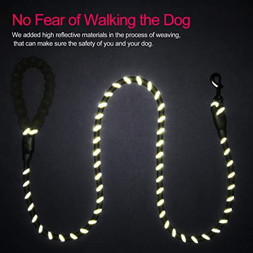 VLDCO 10 FT Strong Dog Leash Extra Heavy Duty Rock Climbing Rope Comfortable Padded Handle Highly Reflective Threads for… - Image 4