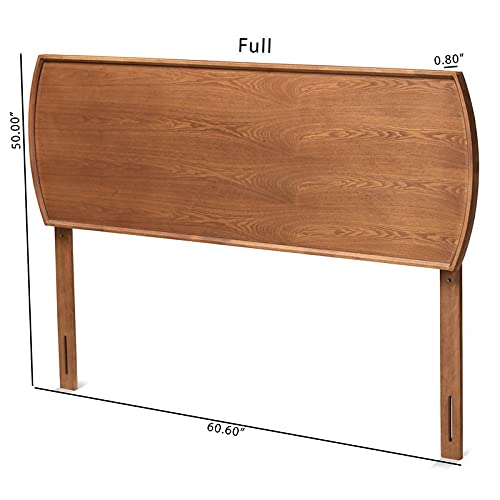 Bowery Hill Walnut Finished Wood Queen Size Headboard #TOP4