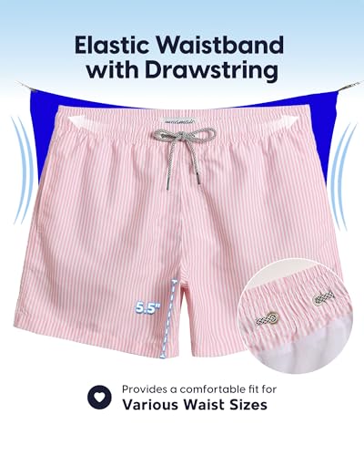 Image of MaaMgic Mens Slim Fit Quick Dry Short Swim Trunks with Mesh Lining