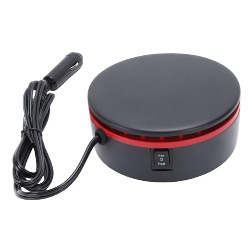 Yechiry Ventilador Calefactor Portátil para Automóvil, Calentamiento Rápido Giratorio de 360 ​​​​° con Función Dual para Descongelar el Parabrisas y Enfriar para Automóviles UTV
