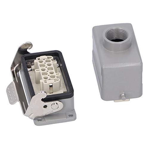 Conector rectangular industrial FTVOGUE de 10 pines con contactos de latón plateado 2