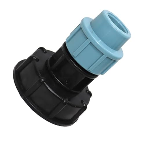 Opatiny Connettore per secchio in plastica per tubo da giardino, 20 mm e 25 mm, uscita a testa dritta, blu e nero