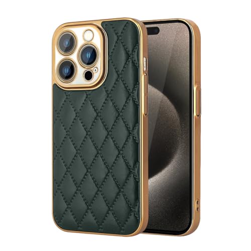 Coque de luxe en treillis de diamant 3D pour iPhone 11 finition solide vert