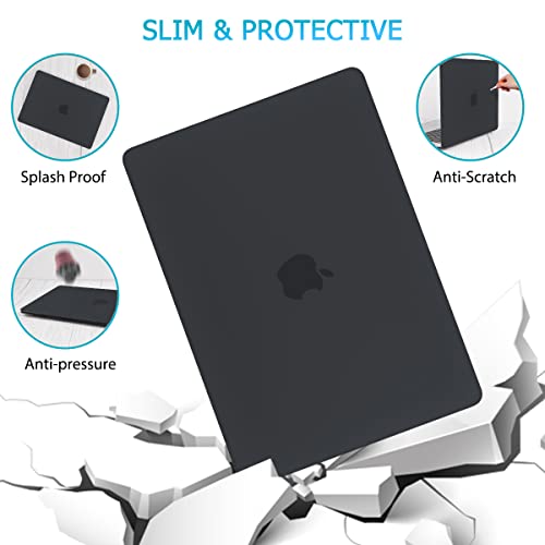Image of TechTrendz Case Compatible for MacBook Pro 14 inch 2024-2021,M4 A3112 A3185 A3401 M3 A2918 A2992 M2 A2779 M1 A2442 Pro Max Chip with Touch ID, Laptop Plastic Hard Shell Cover - Matte Black
