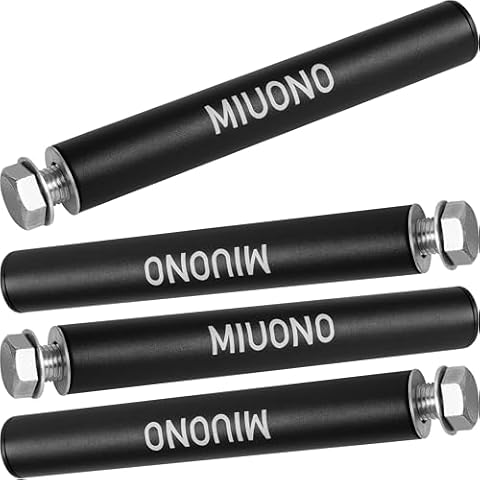 MIUONO Weight Plate Holder, Power Rack Attachments Squat Rack Weight Plate Holder Storage for 2 inch Olympic Plates, 2x2 3x3 2x3 Power Cage Accessories (4 Pack) Cover
