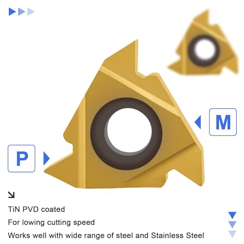 CDBP 16ER AG55 Gewindeschneidplatten Außen Innengewinde Wendeschneidplatten, 10 Stück