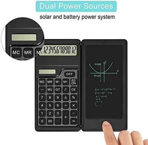 Calcolatrice da Tavolo, Calcolatrici Calcolatrici da Tavolo con Funzione Standard a 12 cifre con tavoletta da Scrittura Solare e Doppia Alimentazione a Batteria