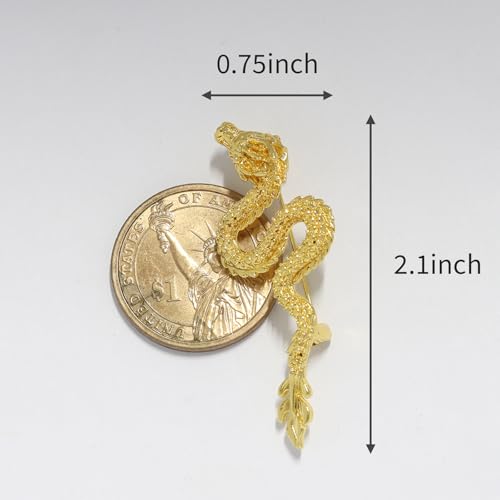 Image of Snake Brooch Metal Vintage Brooch for Women and Men - Lapel Pin, Hat Pin - Birthday and