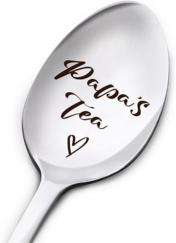 Cuchara de regalo para papá, cumpleaños del día del padre y para el mejor papá de la historia, regalos de cuchara de té de acero inoxidable