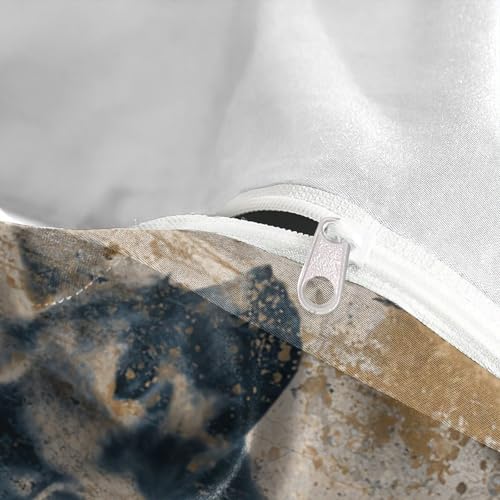 Parure de lit imprimée hyène en microfibre ultra douce, finitions premium et zippée - 8