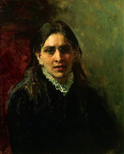 Peinture sur toile Il'ya Repin portrait d'actrice art de galerie de prestige 60x90cm