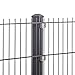 Produktbild Doppelstabmattenzaun Anthrazit komplett Set 10 m bis 60 m (20m, H 2,03m)